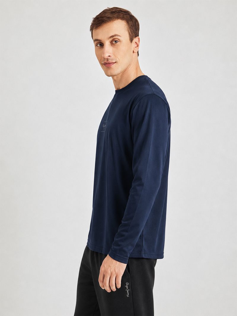 Pepe Jeans Navy Blue Cotton Blend T-Shirt - Image 4