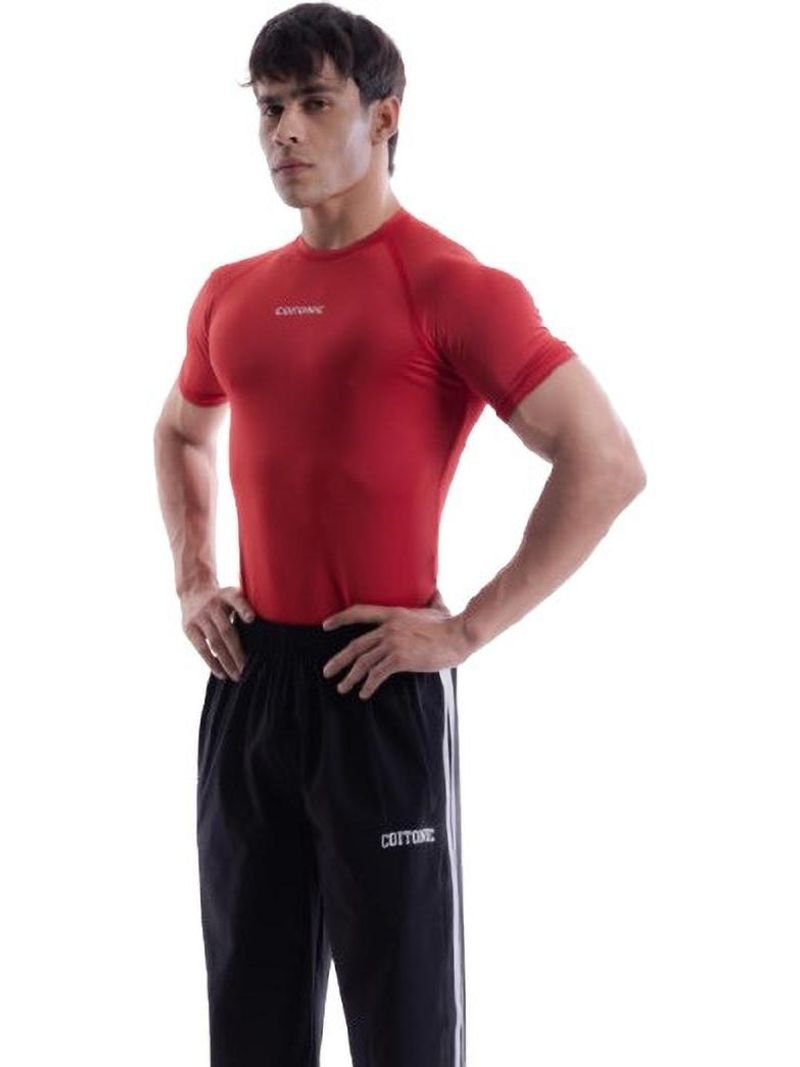 Men Red Polyester Printed T-Shirt - Image 2