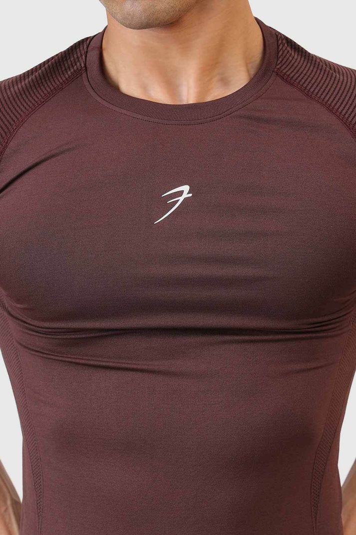 FuaarK Men Brown Typography T-Shirt - Image 5