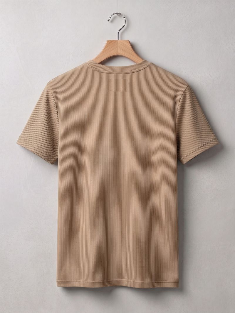 stylesmyth Men Beige, Black T-Shirt - Image 4