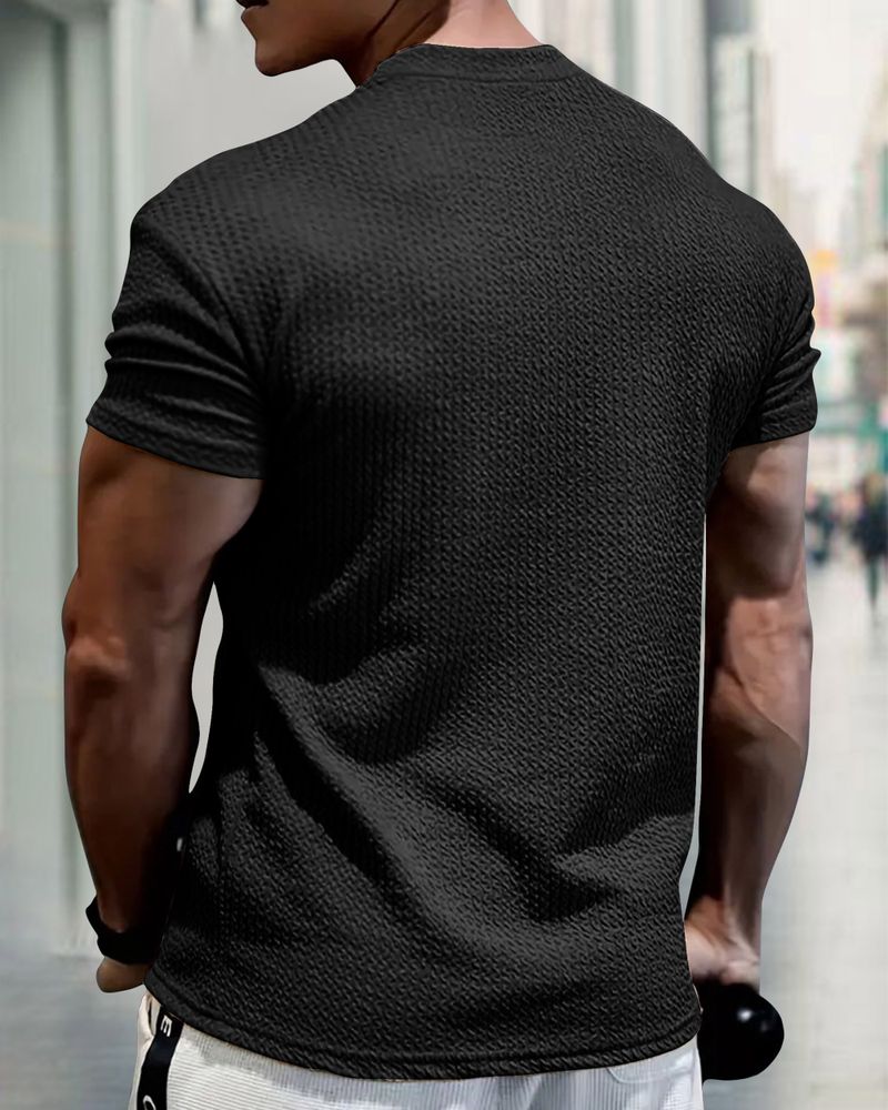 METRONAUT Men Black Cotton Blend T-Shirt - Image 3