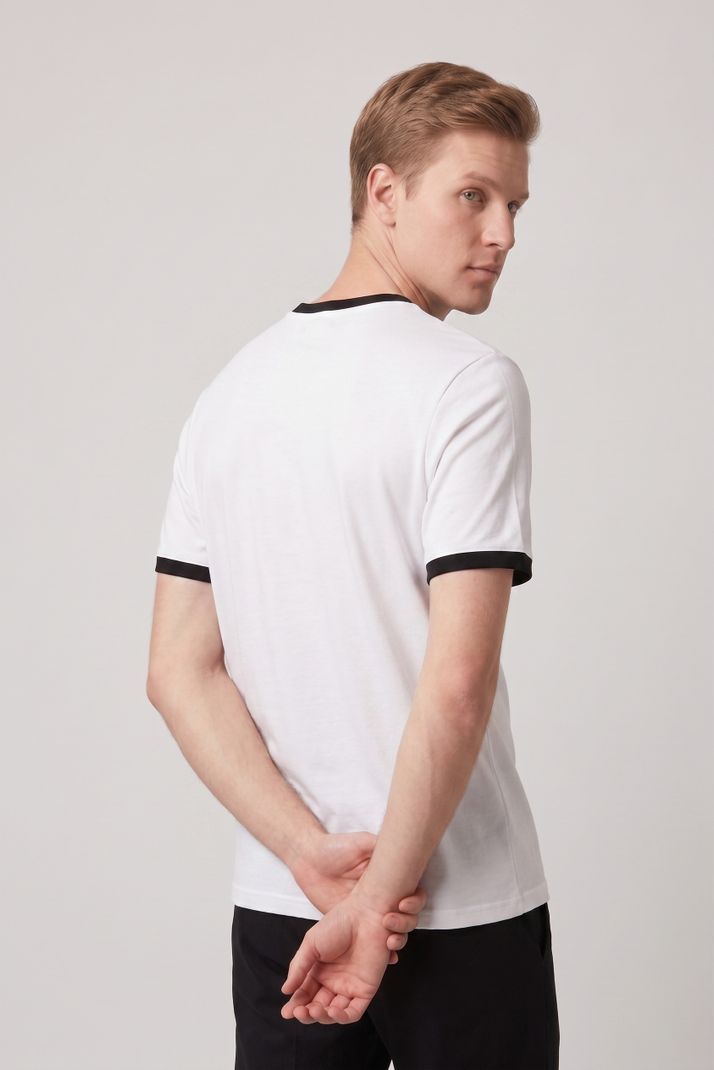 Septem Men's 2-Pack White, Black Polycotton T-Shirts - Image 3