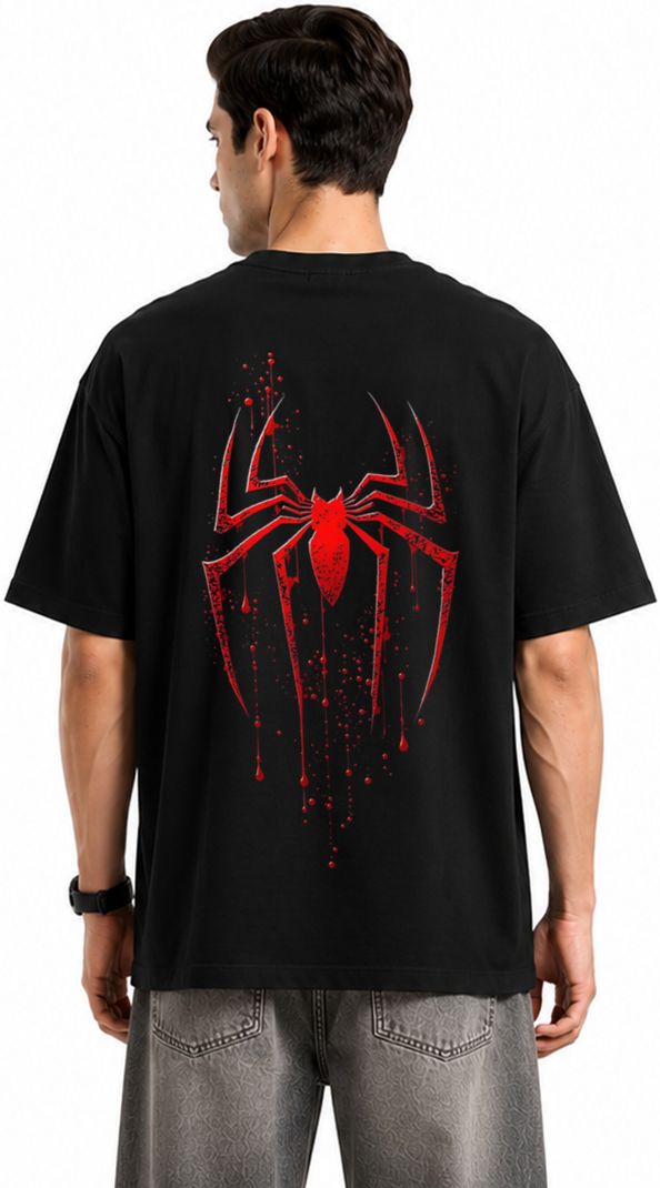 ABHIMANYUSTYLE Men Black Cotton Blend T-Shirt - Image 3