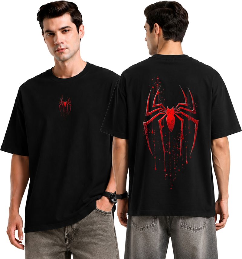 ABHIMANYUSTYLE Men Black Cotton Blend T-Shirt - Image 2