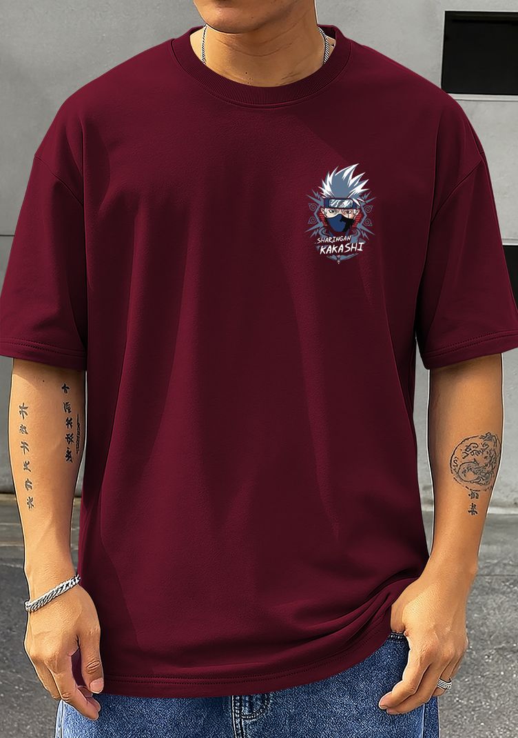 Dazzle Fashion Men's Maroon Cotton Blend Round Neck T-Shirt - Image 3