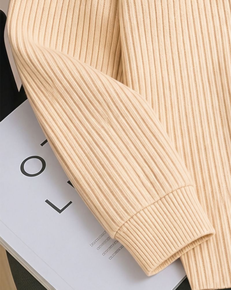 AOOSH Men Beige Cotton Blend Zip Neck T-Shirt - Image 4