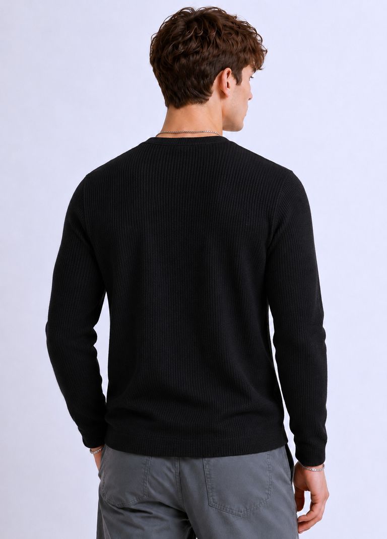 Try This Men Black Cotton Blend T-Shirt - Image 3
