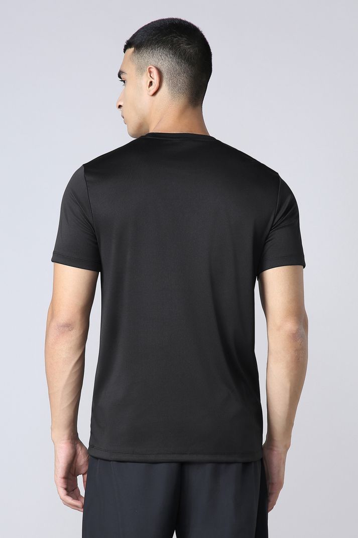REEBOK Men Black Polyester T-Shirt - Image 5