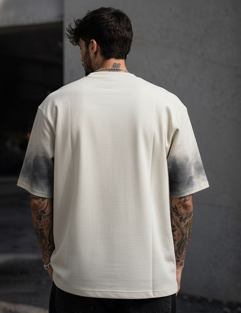 Force Men White, Dark Green T-Shirt - Image 4
