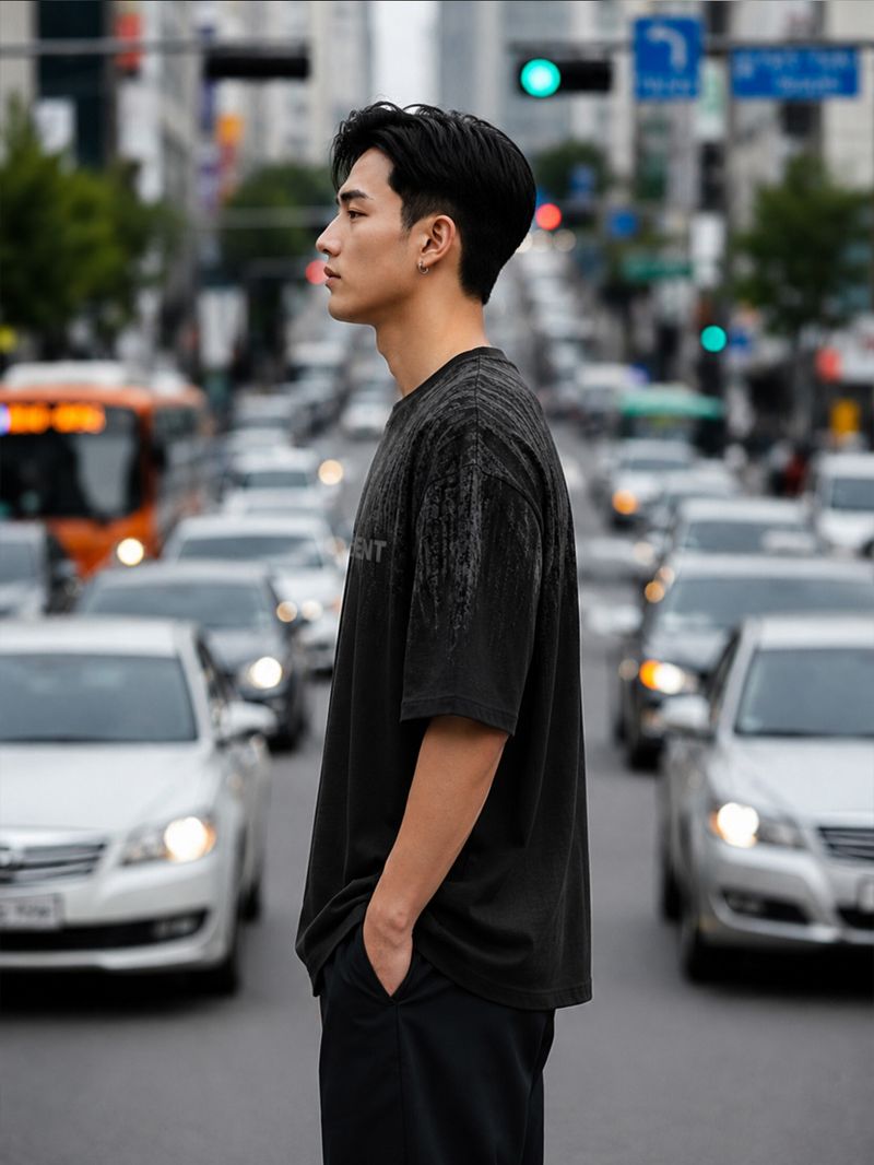 Jump Cuts Men Black Cotton Blend T-Shirt - Image 4