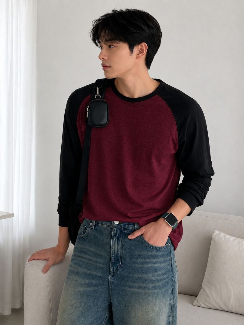 Vynzo Men Black, Maroon T-Shirt - Image 5