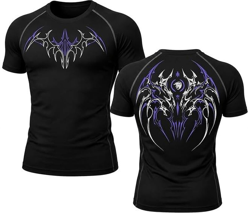 BULLAR Men Graphic Print Round Neck Polyester T-Shirt (Black) - Image 2