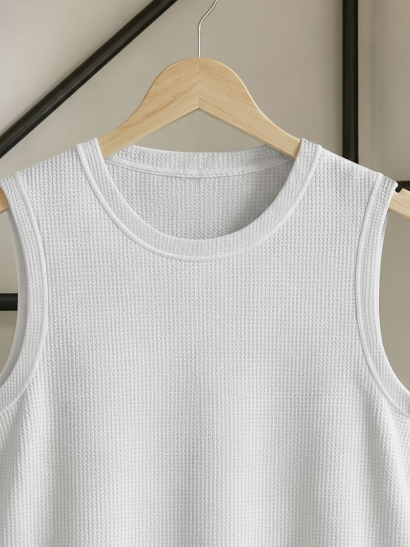 TeeWink Men White Cotton Blend T-Shirt - Image 5