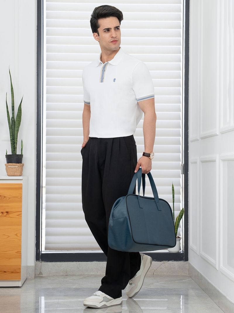 RED TAPE Men White Polyester Polo Neck T-Shirt - Image 5