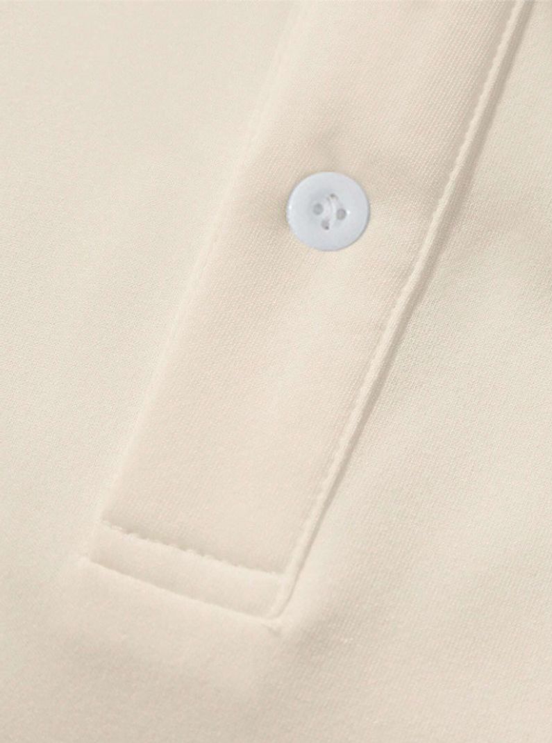 Men Typography Polo Neck Beige T-Shirt - Image 6