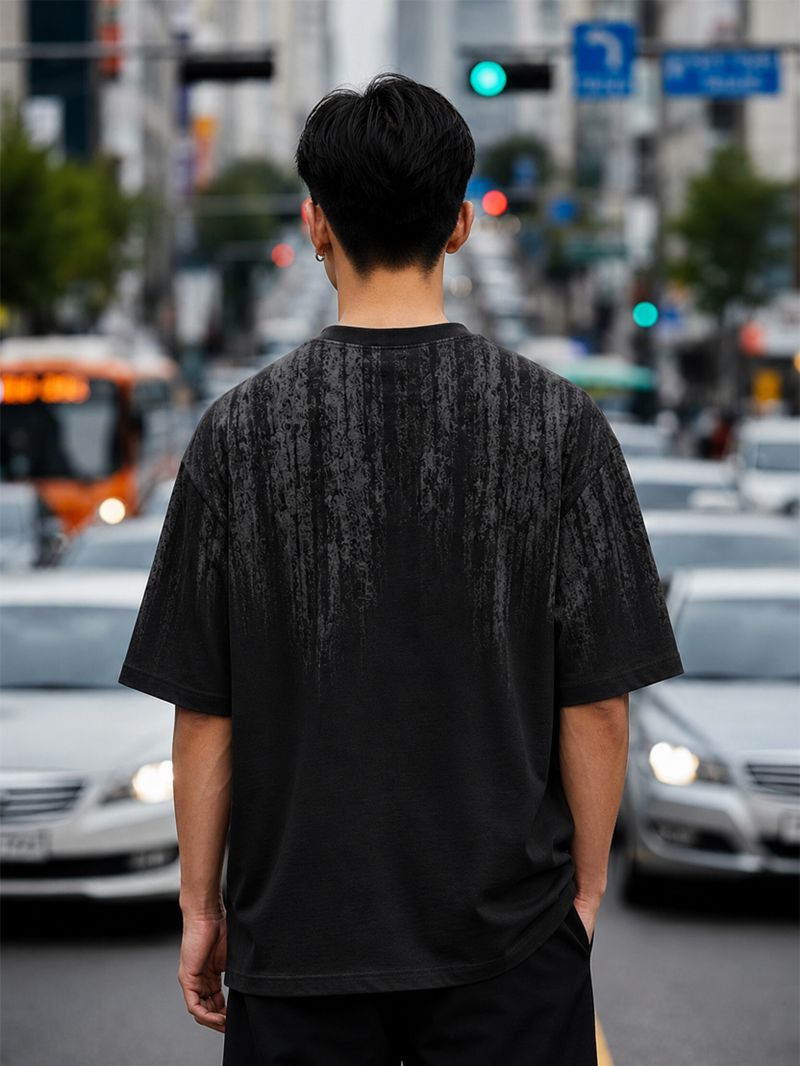 Jump Cuts Men Black Cotton Blend T-Shirt - Image 5