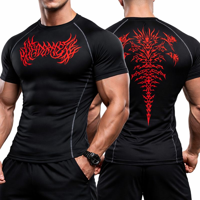 Wayup Men Black, Red T-Shirt - Image 3