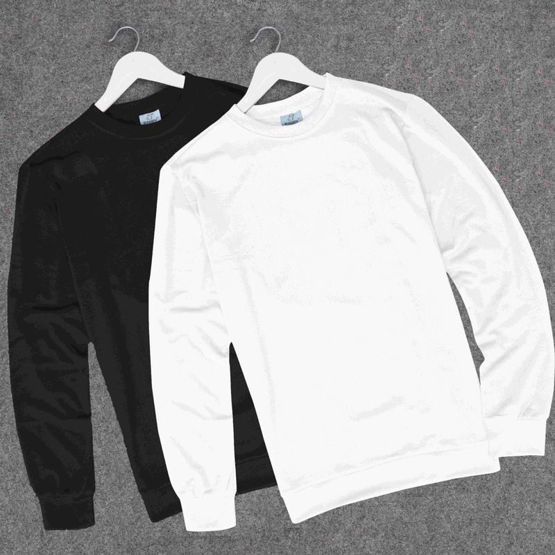 THE HIMALAYAN Men's 2 Pack Polyester T-Shirt, White, Black - Image 2