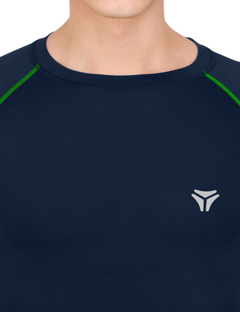 Kyk Men Navy Blue Nylon T-Shirt - Image 4