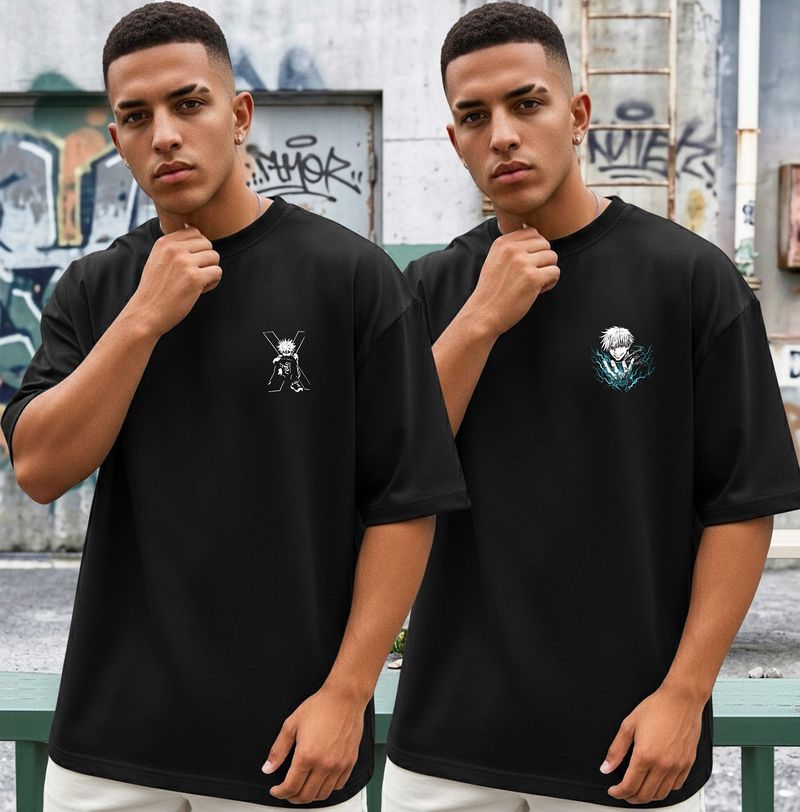 TRIPR Men Black T-Shirt Pack of 2 - Image 4