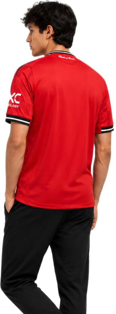 privic Men Printed V Neck Polyester Red T-Shirt - Image 3