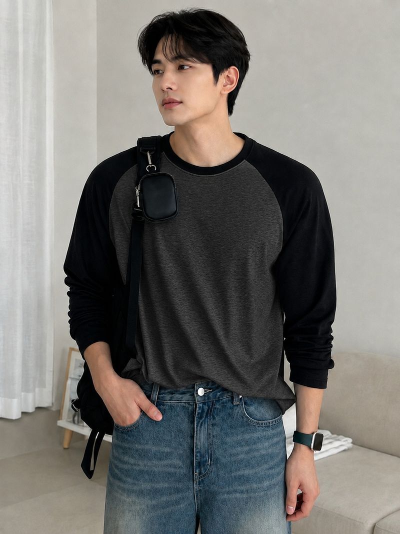 Wrodss Men Colorblock Round Neck Cotton Blend Multicolor T-Shirt - Image 2
