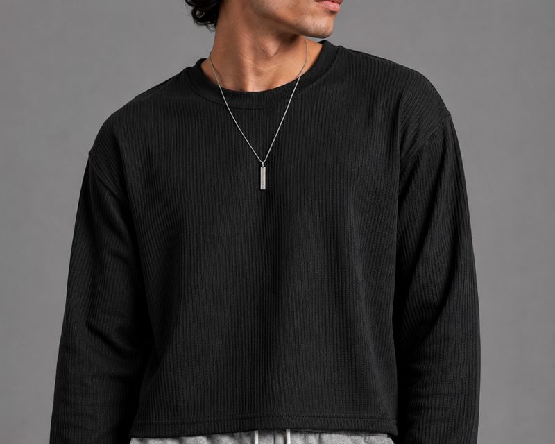 DAHZ Men Black Polycotton T-Shirt - Image 5