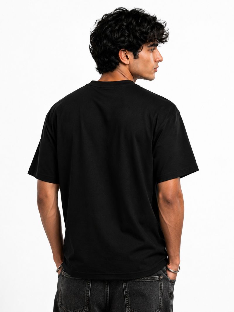 MyDesignation Men Black Cotton T-Shirt - Image 4