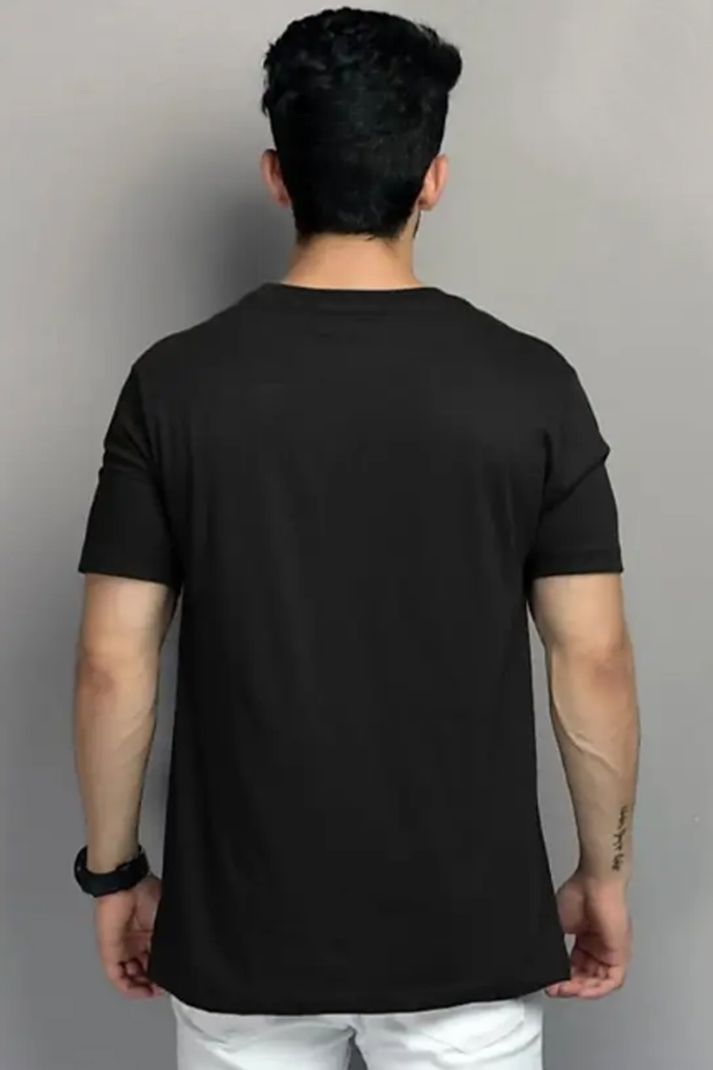 Tee Gallery Men Graphic Print, Typography Round Neck Polyester Black T-Shirt - Image 6