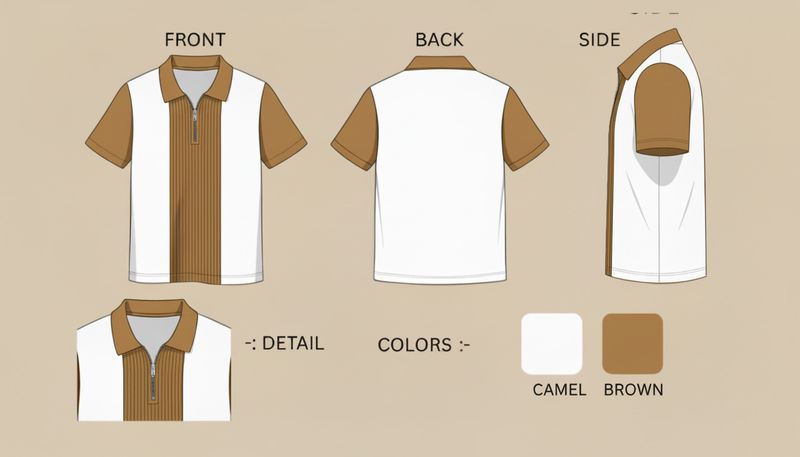 Try This Men Brown Multicolor Polo Neck T-Shirt - Image 6