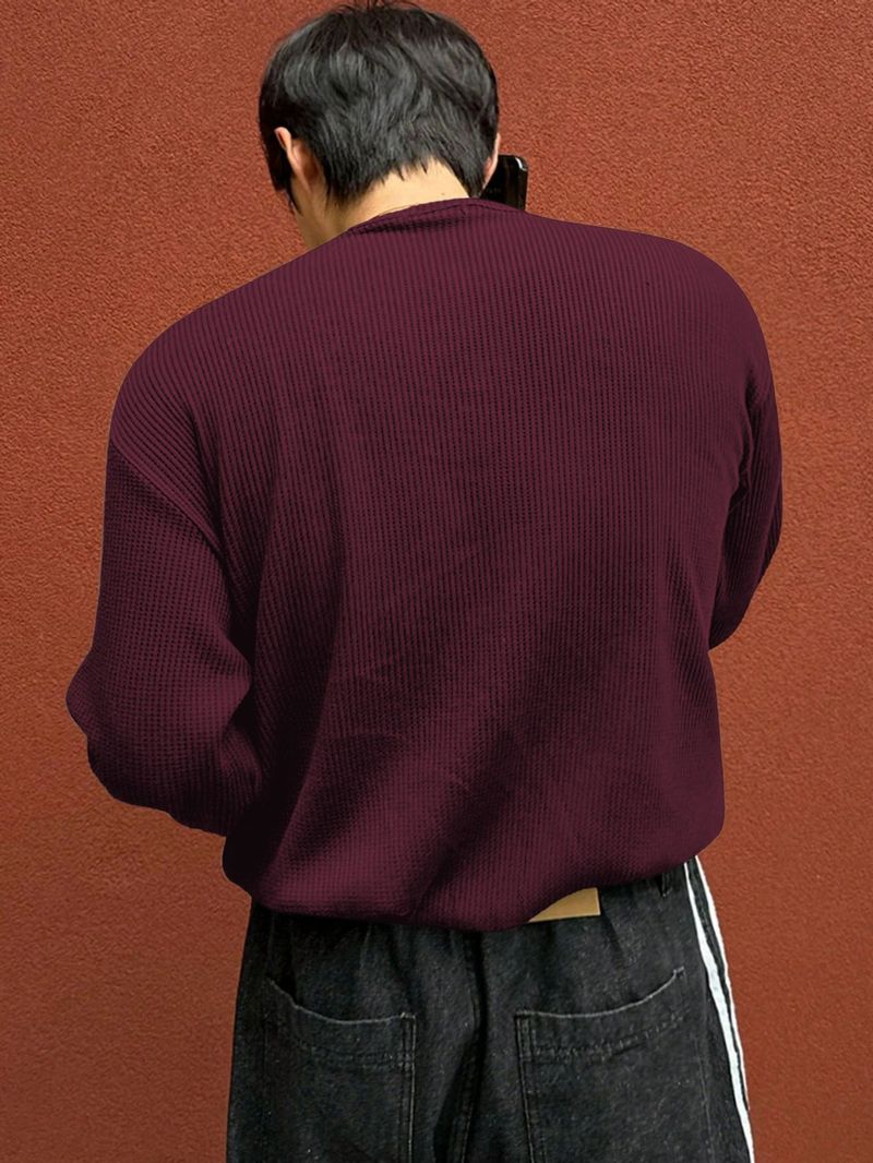 HOODLER Men Maroon Cotton Blend T-Shirt - Image 5