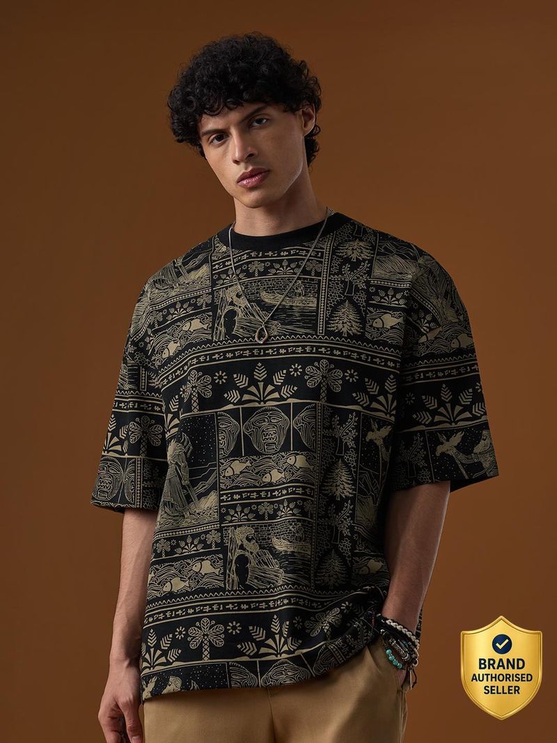 The Souled Store Black Cotton T-Shirt - Image 2