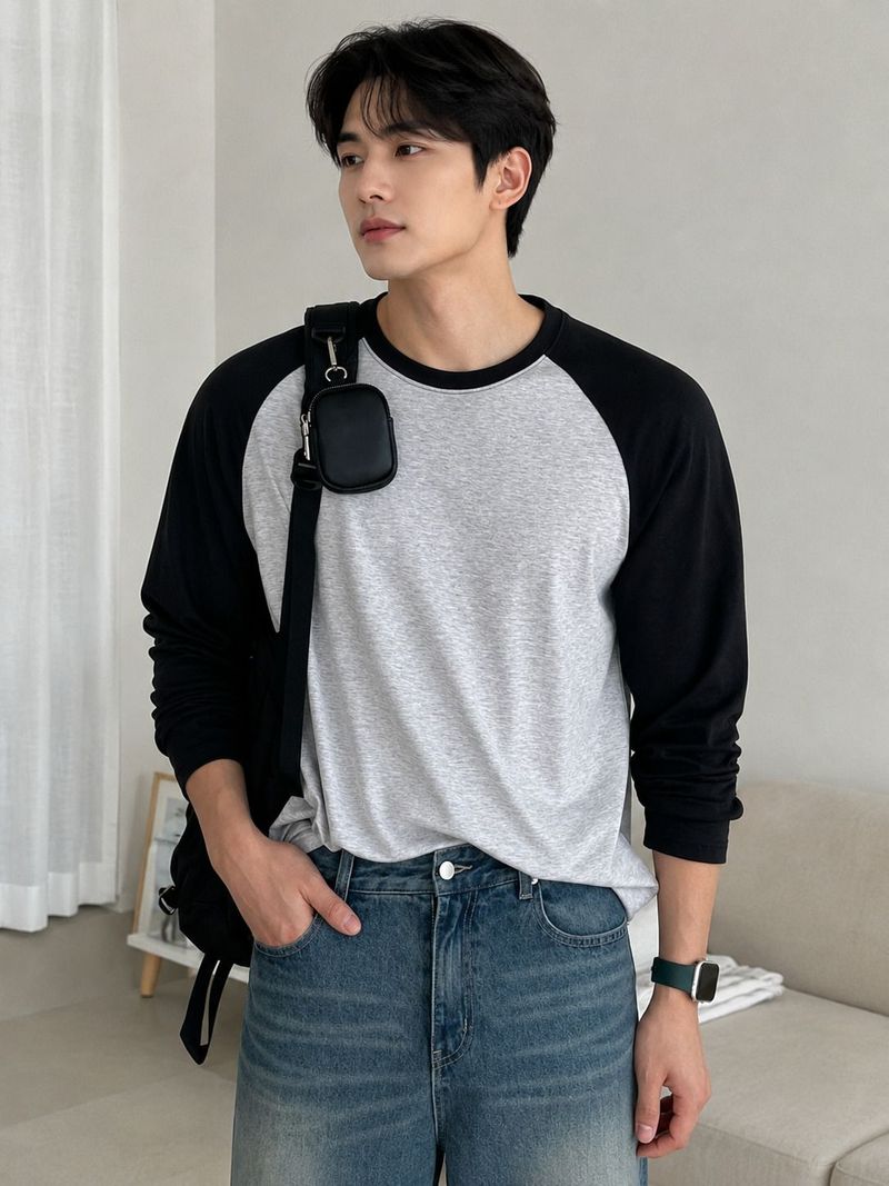 Vynzo Men Colorblock Black, Grey T-Shirt - Image 2