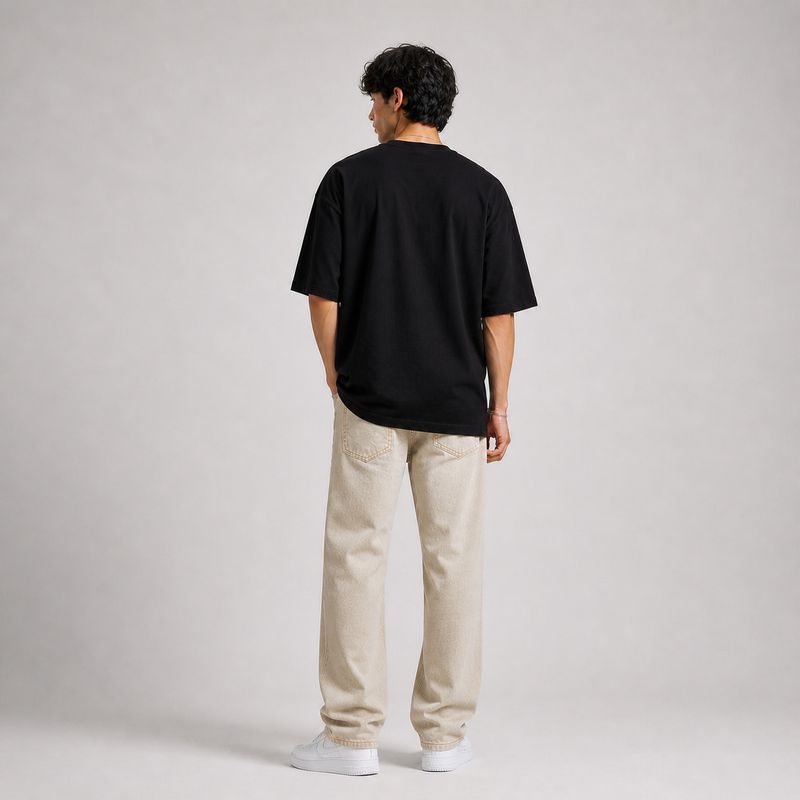 Greyscale Men Black Cotton T-Shirt - Image 4