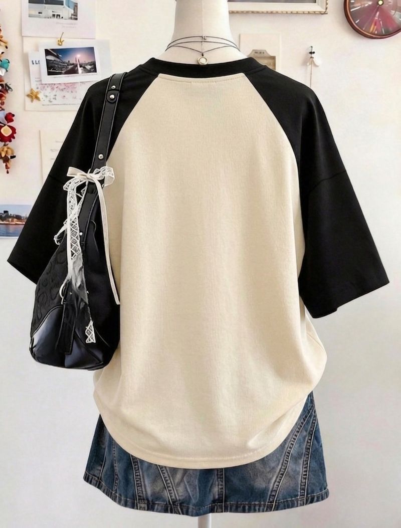 ENGLISHPREMIUM Women Multicolor Cotton Blend T-Shirt - Image 3