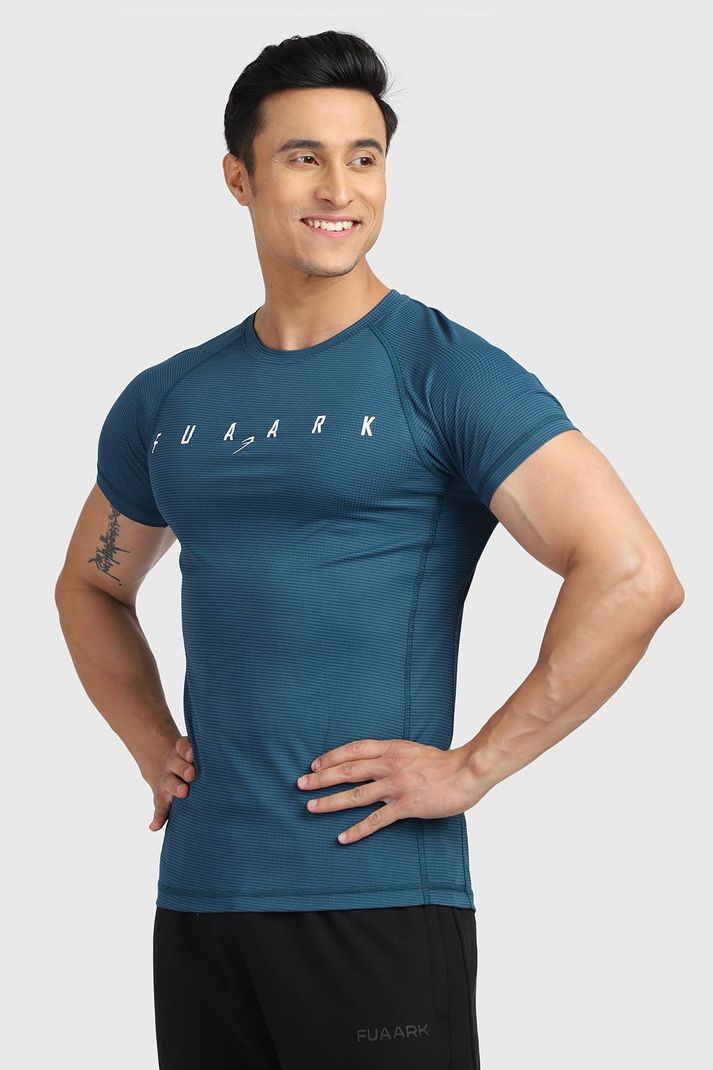 FuaarK Men Blue Typography T-Shirt - Image 5