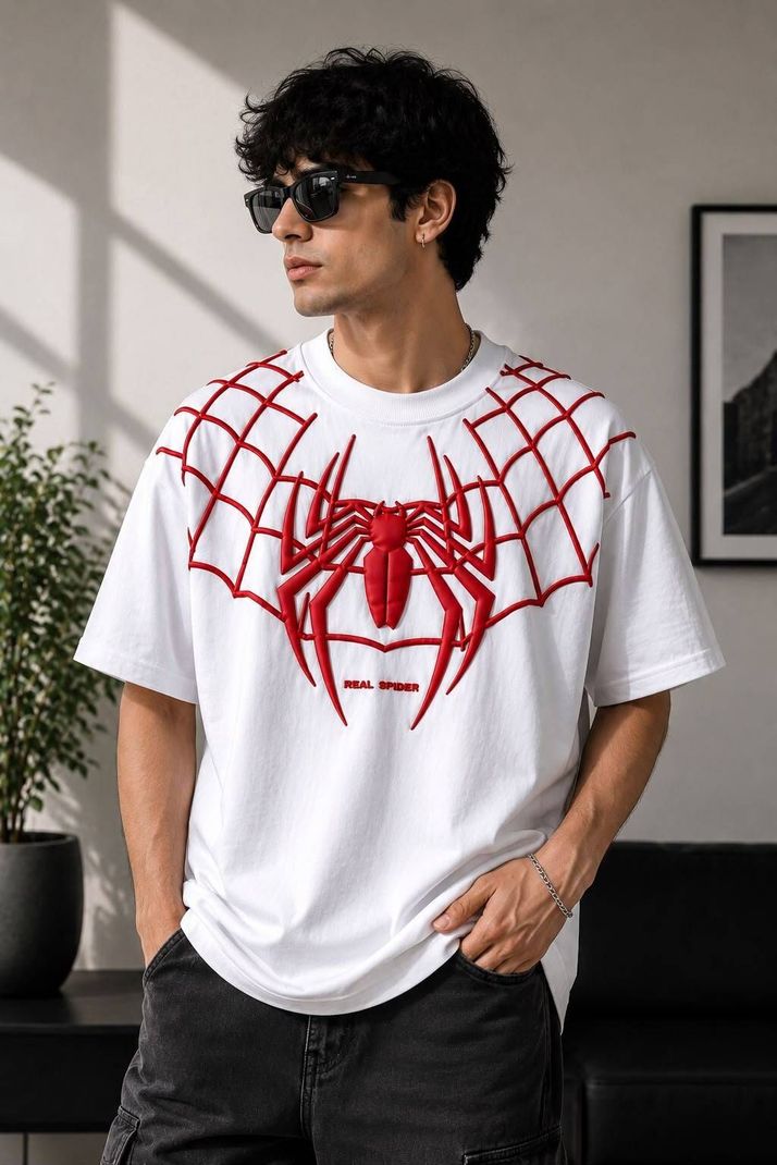 shree shyam productss Shree Shyam Products Men White Cotton T-Shirt - Image 6