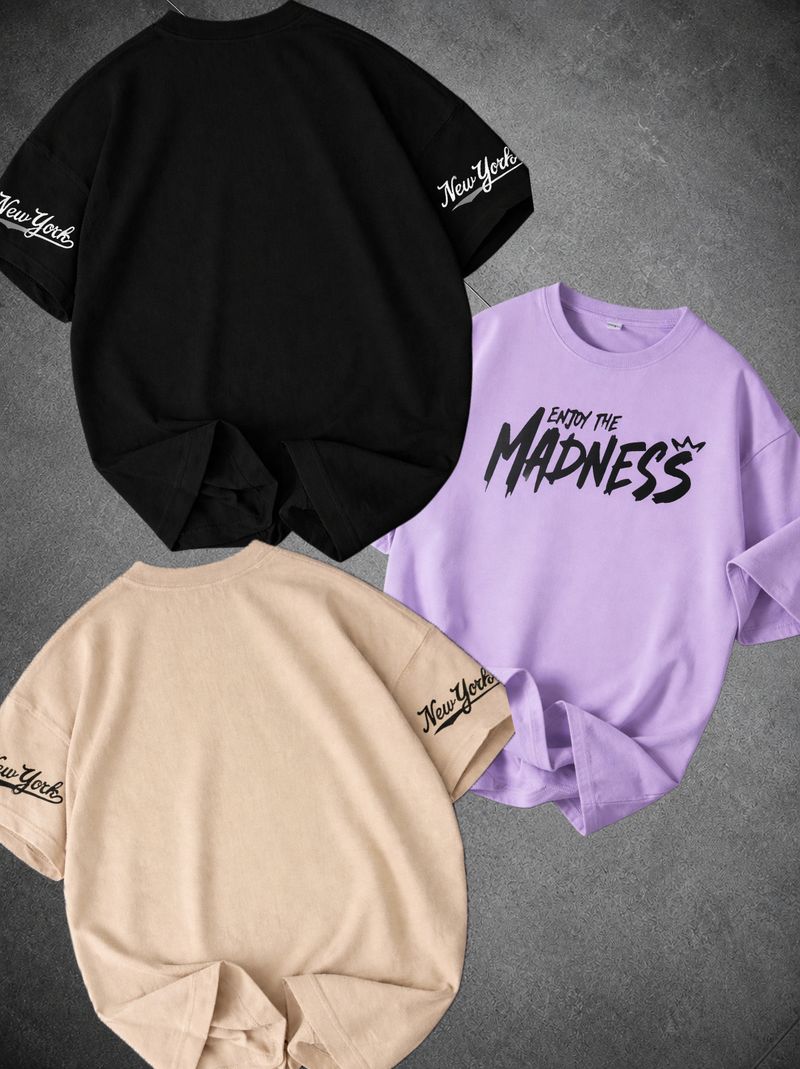 Mexmy 3-Pack Men's Black T-Shirts - Image 3