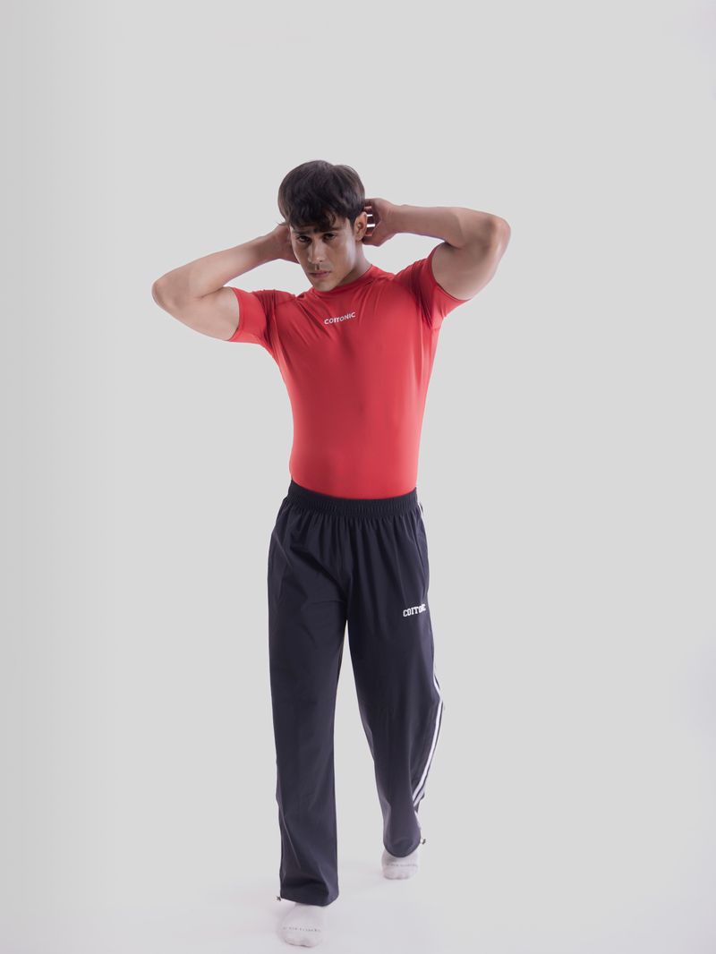 Men Red Polyester Printed T-Shirt - Image 4