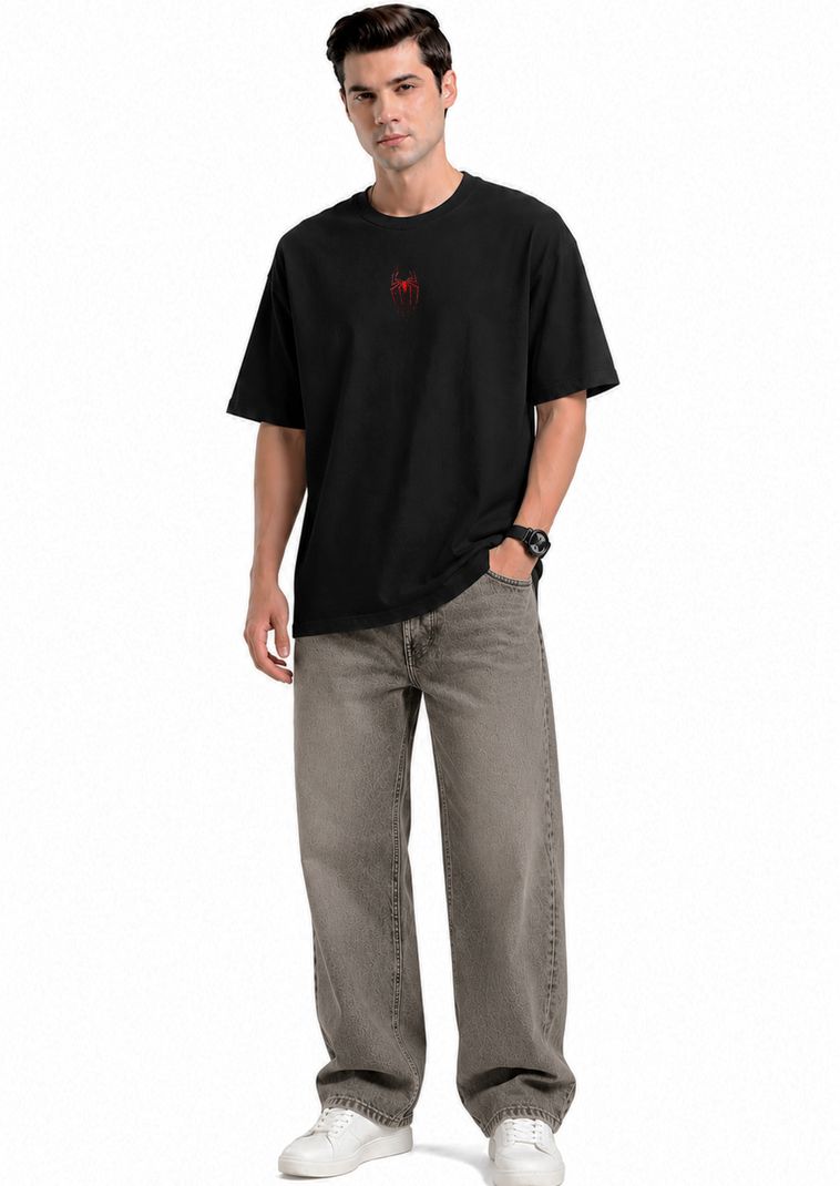 ABHIMANYUSTYLE Men Black Cotton Blend T-Shirt - Image 5