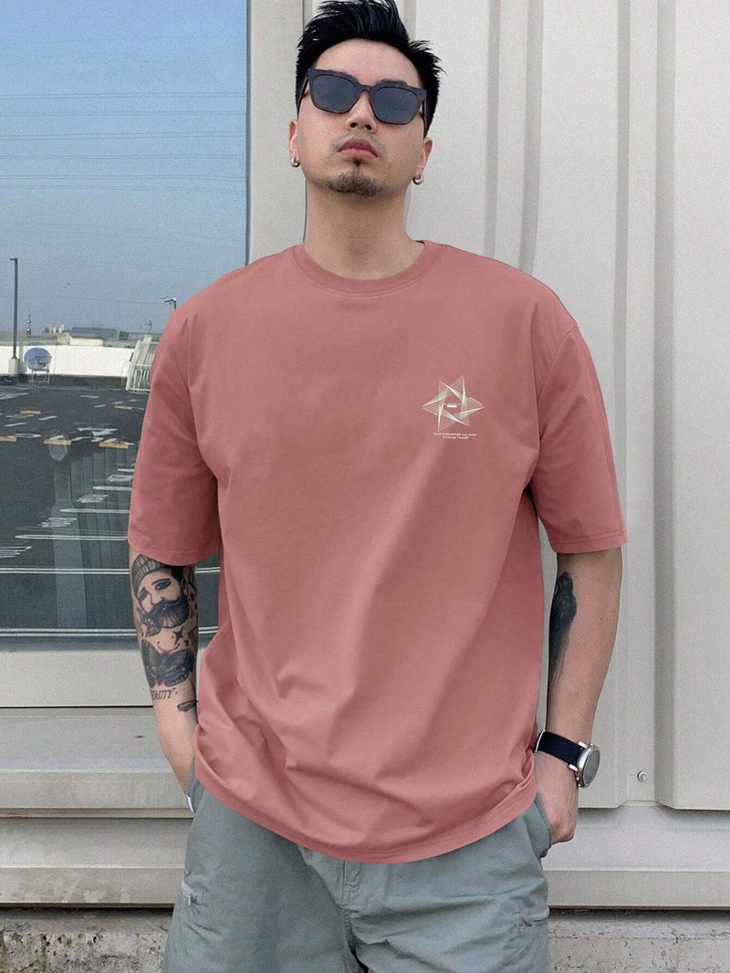 parthcreation Men Pink Cotton Blend T-Shirt - Image 2