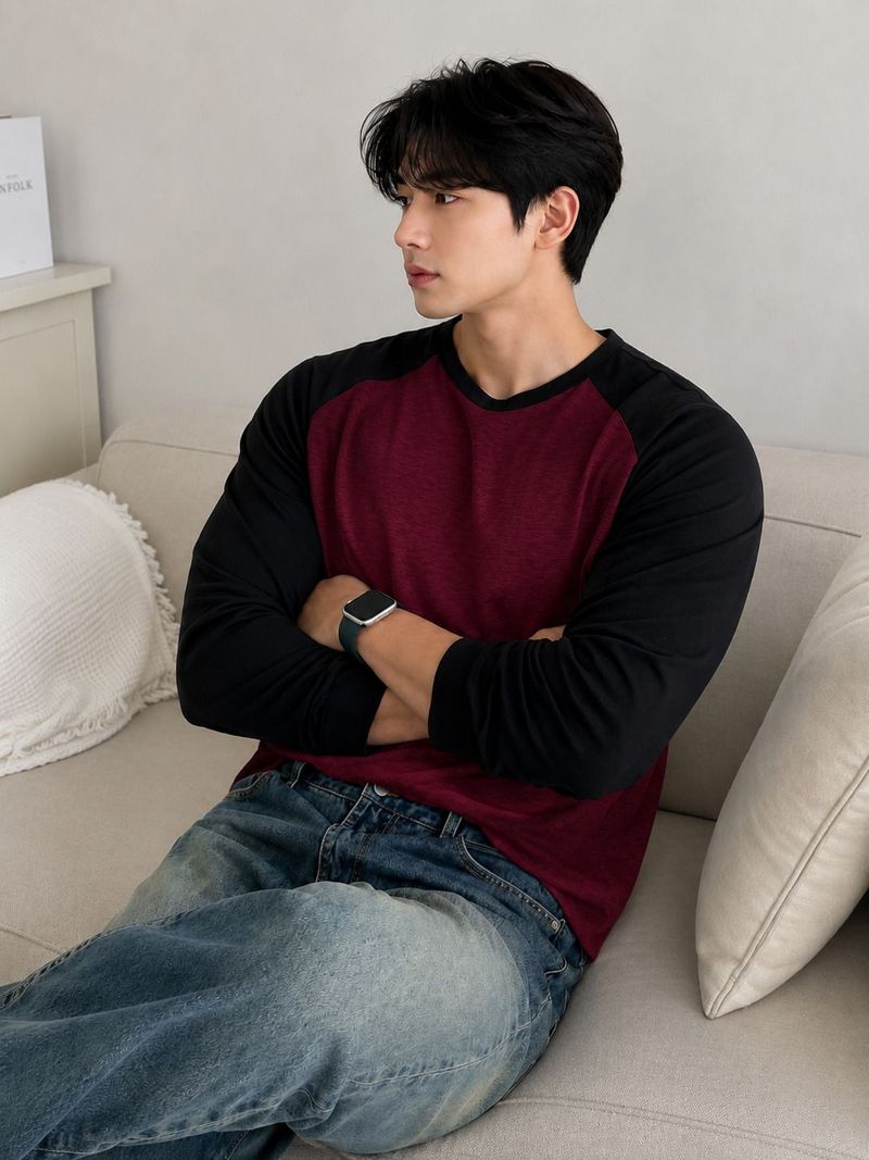 Vynzo Men Black, Maroon T-Shirt - Image 4