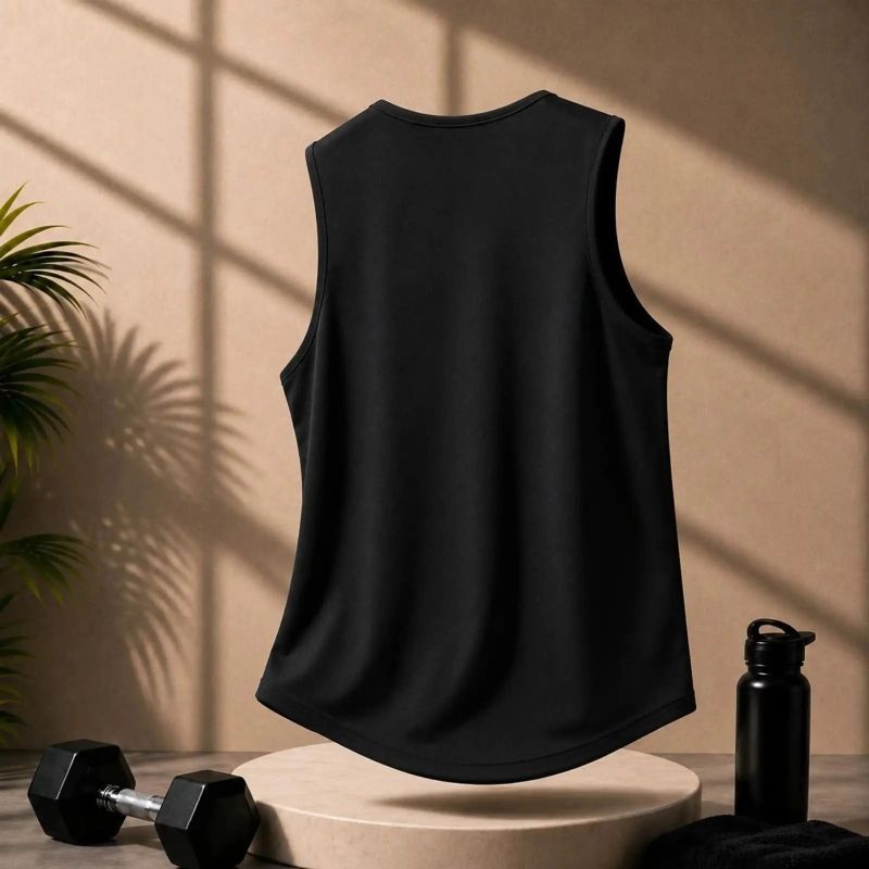 RMLKN Men Black Grey Polyester T-Shirt - Image 4