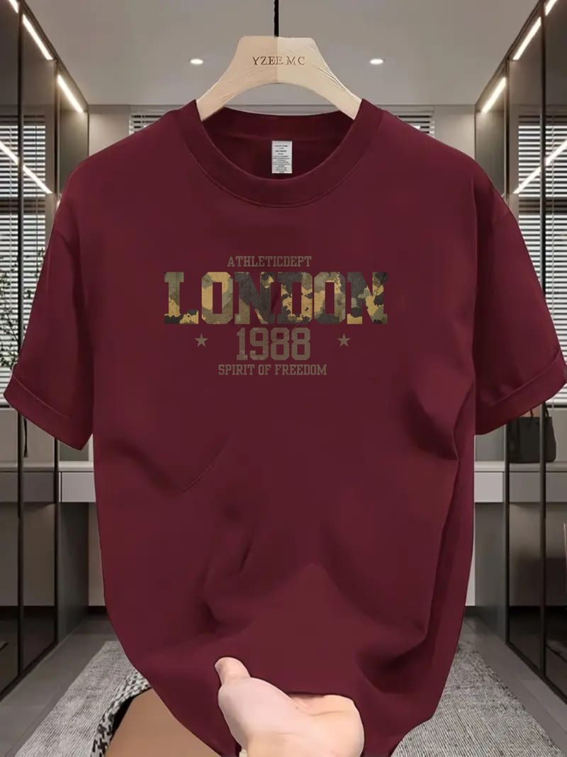 Magneto Men Maroon Cotton T-Shirt - Image 2