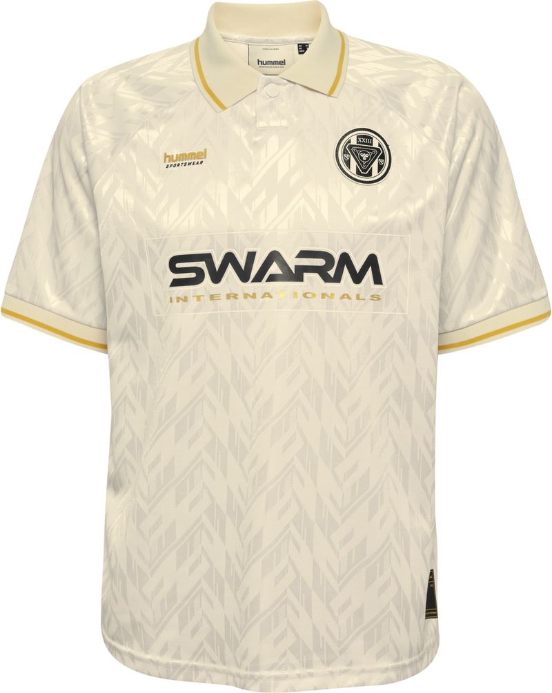 HUMMEL Beige Polyester Polo Neck T-Shirt - Image 4