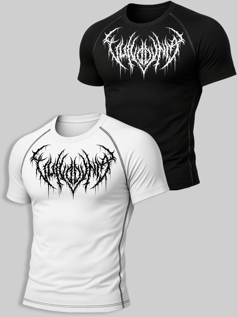 Gym Hound Pack of 2 Men's Graphic Print Polyester T-Shirts (Black, - Image 5
