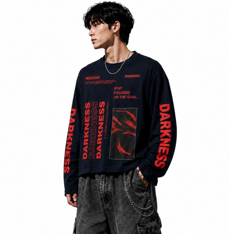 twin togs Men Black Cotton Blend T-Shirt - Image 2