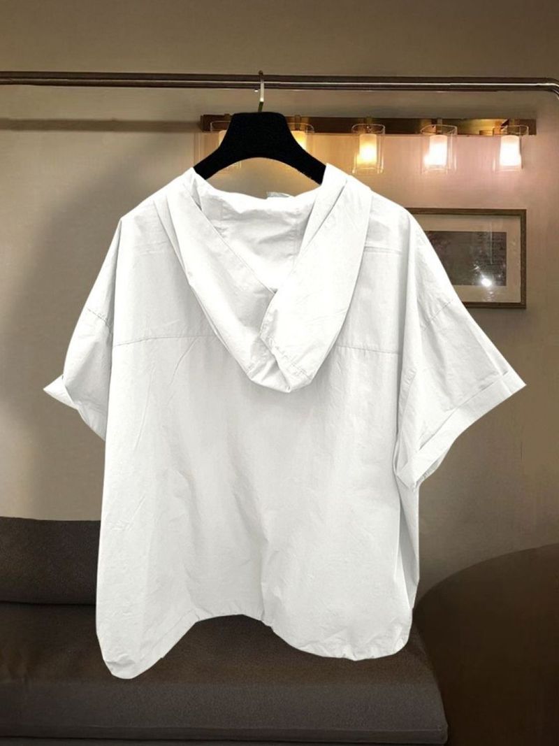 HERE&NOW Men White Hooded Neck Cotton Blend T-Shirt - Image 3