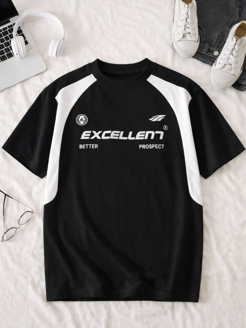 Jump Cuts Men Black Cotton Blend T-Shirt - Image 2