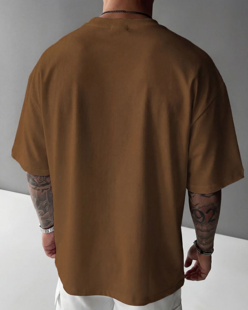 FLYIND VOGUE OUTFIT Men Brown T-Shirt - Image 4